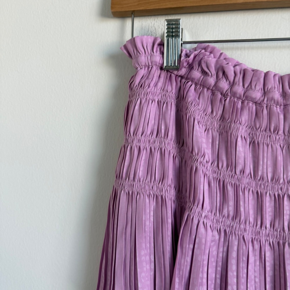 Current Air Smocked Tiered Satin Mini Skirt‎ Size Small - Picture 5 of 9